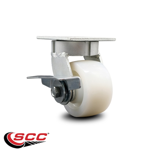 4 Inch Kingpinless Nylon Wheel Swivel Caster with Brake